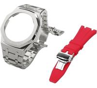Gen 5 Metal Watch Case Bezel Strap+Fluororubber Watch Band Combination Set，For GA2100 GA2110 GAB2100 GM2100 Mod Kit for Watch Full