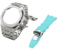 Gen 5 Metal Watch Case Bezel Strap+Fluororubber Watch Band Combination Set，For GA2100 GA2110 GAB2100 GM2100 Mod Kit for Watch Full