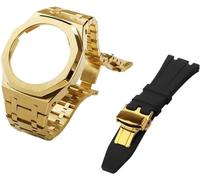 Gen 5 Metal Watch Case Bezel Strap+Fluororubber Watch Band Combination Set,For GA2100 GA2110 GAB2100 GM2100 Mod Kit for Watch Full