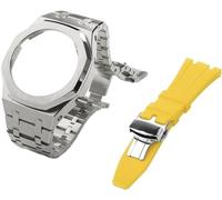 Gen 5 Metal Watch Case Bezel Strap+Fluororubber Watch Band Combination Set，For GA2100 GA2110 GAB2100 GM2100 Mod Kit for Watch Full