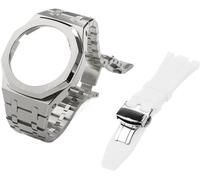 Gen 5 Metal Watch Case Bezel Strap+Fluororubber Watch Band Combination Set，For GA2100 GA2110 GAB2100 GM2100 Mod Kit for Watch Full