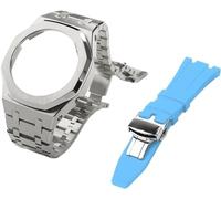 Gen 5 Metal Watch Case Bezel Strap+Fluororubber Watch Band Combination Set，For GA2100 GA2110 GAB2100 GM2100 Mod Kit for Watch Full
