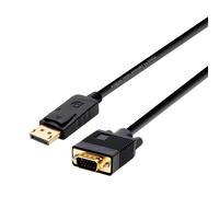 Gen AISENS Cable Displayport a VGA 2m, Negro