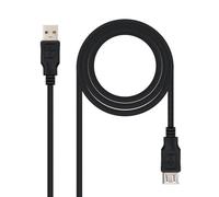 Gen Cable USB 3.0 Tipo A Macho-Hembra 1,8M - USB carga y datos, Negro, A+