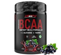GEN GERMAN ELITE NUTRITION Advanced BCAA en Polvo - 450 g - BCAA 2:1:1 | Con Taurina y Glutamina - Sabor Grosella Negra - 13.500 mg de Aminoácidos - Solubilidad Instantánea - Vegano - 30 Porciones