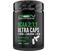GEN GERMAN ELITE NUTRITION BCAA 2:1:1 Ultra Caps - 365 Cápsulas | 1100 mg por Cápsula - Alto Contenido de L-Leucina - 8800 mg de BCAA por Dosis Diaria - Aminoácidos Esenciales