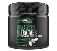 GEN GERMAN ELITE NUTRITION BCAA - 365 Comprimidos - 1000 mg cada uno | Ultra Tabs con Proporción Óptima 2:1:1 - Complejo de Aminoácidos con Leucina, Isoleucina y Valina - Vegano