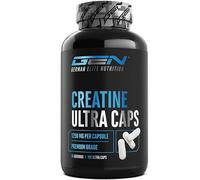 GEN GERMAN ELITE NUTRITION Cápsulas de Creatina Ultra - 180 cápsulas con 1250 mg cada una de monohidrato de creatina puro - Premium: Ultrafino + Factor de malla de 200 - Altamente dosificado