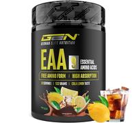 GEN GERMAN ELITE NUTRITION EAA en Polvo - 532 g - 9 Aminoácidos Esenciales | Sabor Cola Lemon - Fórmula Human Code - Incl. Histidina y BCAA - 10 g de EAA por Porción - Vegano