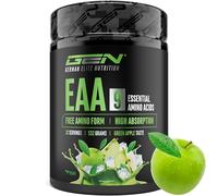 GEN GERMAN ELITE NUTRITION EAA en Polvo - 532 g - 9 Aminoácidos Esenciales | Sabor Green Apple - Fórmula Human Code - Incl. Histidina y BCAA - 10 g de EAA por Porción - Vegano