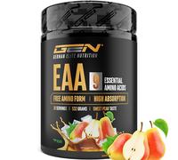 GEN GERMAN ELITE NUTRITION EAA en Polvo - 532 g - 9 Aminoácidos Esenciales | Sabor Sweet Pear - Fórmula Human Code - Incl. Histidina y BCAA - 10 g de EAA por Porción - Vegano