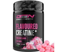 GEN GERMAN ELITE NUTRITION Flavoured Creatine polvo - 550 g - Bubblegum | Creatina Monohidrato + L-Taurina - Creatina Micronizada con Sabor - Sin Azúcar - Solubilidad Óptima - Vegano