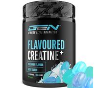 GEN GERMAN ELITE NUTRITION Flavoured Creatine polvo - 550 g - Ice Candy | Creatina Monohidrato + L-Taurina - Creatina Micronizada con Sabor - Sin Azúcar - Solubilidad Óptima - Vegano