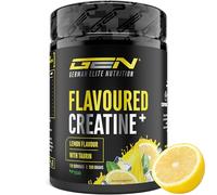 GEN GERMAN ELITE NUTRITION Flavoured Creatine polvo - 550 g - Lemon | Creatina Monohidrato + L-Taurina - Creatina Micronizada con Sabor - Sin Azúcar - Solubilidad Óptima - Vegano