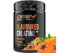 GEN GERMAN ELITE NUTRITION Flavoured Creatine polvo - 550 g - Papaya | Creatina Monohidrato + L-Taurina - Creatina Micronizada con Sabor - Sin Azúcar - Solubilidad Óptima - Vegano