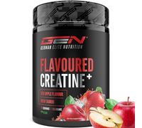 GEN GERMAN ELITE NUTRITION Flavoured Creatine polvo - 550 g - Red Apple | Creatina Monohidrato + L-Taurina - Creatina Micronizada con Sabor - Sin Azúcar - Solubilidad Óptima - Vegano