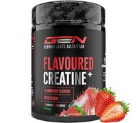 GEN GERMAN ELITE NUTRITION Flavoured Creatine polvo - 550 g - Strawberry | Creatina Monohidrato + L-Taurina - Creatina Micronizada con Sabor - Sin Azúcar - Solubilidad Óptima - Vegano