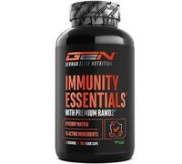 GEN GERMAN ELITE NUTRITION Immunity Essentials - 180 Cápsulas - Alta dosis | Beta-Glucano, RAWD3®, Vitamina C, Zinc, Quercetina, Equinácea, Saúco y Extractos Vegetales - Vegano