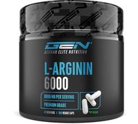 GEN GERMAN ELITE NUTRITION L-Arginina - 380 Cápsulas Veganas | 6000 mg de L-Arginina HCL por Dosis Diaria - 4980 mg de Arginina Pura - Aminoácido de Origen Vegetal - Alta dosis - Vegano