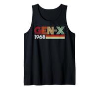 Gen X 1968 Retro Generation xer Vintage Text Style Camiseta sin Mangas