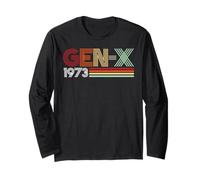 Gen X 1973 Retro Generation xer Vintage Text Style Manga Larga