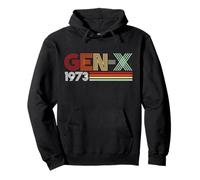 Gen X 1973 Retro Generation xer Vintage Text Style Sudadera con Capucha