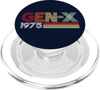 Gen X 1975 Retro Generation xer Vintage Text Style PopSockets PopGrip para MagSafe