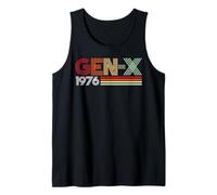 Gen X 1976 Retro Generation xer Vintage Text Style Camiseta sin Mangas