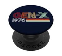 Gen X 1976 Retro Generation xer Vintage Text Style PopSockets PopGrip Adhesivo