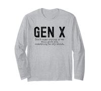 Gen X gracioso No vengas llorando o te daremos humor Manga Larga