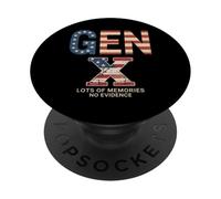 Gen X: Muchos Recuerdos, no Hay evidencia de un Divertido Padre Patriota Retro PopSockets PopGrip Adhesivo