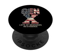 Gen X: Muchos Recuerdos, no Hay evidencia de un Divertido Padre Patriota Retro PopSockets PopGrip Adhesivo