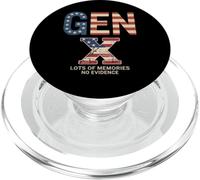 Gen X: Muchos Recuerdos, no Hay evidencia de un Divertido Padre Patriota Retro PopSockets PopGrip para MagSafe