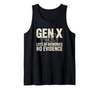 Gen X Muchos Recuerdos Sin evidencia Humor Adulto Nostalgia Camiseta sin Mangas