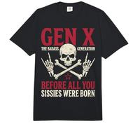 Gen X The Badass Generation Before Sissies were Born Skull Comfort Colors Adult Heavyweight T-Shirt