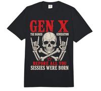 Gen X The Badass Generation Before Sissies were Born Skull Comfort Colors Adult Heavyweight T-Shirt