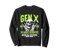 Gen X The Badass Generation Esqueleto Punk Rock Sudadera