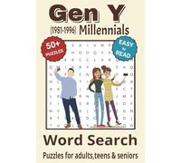 Gen Y Millennial Word Search Puzzle Book: Search with Easy to Read Print about Gen Y Millennials and More | 6x9 inches, 110 pages | 50+ Puzzles ... Gifts for Vacations, Holidays & Free Times