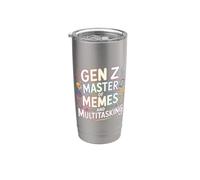 Gen Z Master Of Memes And Multitasking Internet - Vaso térmico de acero inoxidable de doble pared