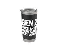 Gen Z Master Of Memes And Multitasking Internet - Vaso térmico de acero inoxidable de doble pared