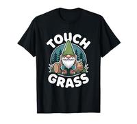 Gen Z Slang Gnomo Touch Grass Funny Christmas Meme Camiseta