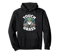 Gen Z Slang Gnomo Touch Grass Funny Christmas Meme Sudadera con Capucha