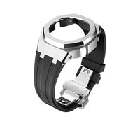 Gen4 Mod Kit apto for GA2100 Bisel de metal apto for modificación Casio GEN4 Generación Caja de reloj de goma Correa de acero inoxidable for GA 2100/2110(Rubber SBSS)