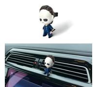 GENANY Ambientador de resina 3D para coche, diseño de personaje asesino de terror, clips de ventilación espeluznantes, ambientadores de coche góticos, regalos de terror para mujeres y hombres,