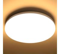 genatu Plafoniera LED Soffitto Baño IP65 Impermeable, 17W 2335lm (Equiv. 150W), Blanco Cálido 3000K, Redondo Ø22cm - Iluminación para Baño/Cocina