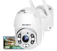 GENBOLT 2.5K Cámara Vigilancia WiFi Exterior, Domicilio Cámara CCTV con PTZ Seguimiento Automático Detección IP Cámara de Seguridad Externa Humana Visión Nocturna a Color, Sirena Aactiva Alarma