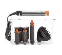 GENCAM Soporte de almacenamiento de escritorio compatible con Dyson Airwrap/Airwrap Origin/Airwrap i.d, organizador acrílico de 7 agujeros compatible con Dyson Airwrap Multi-Styler para el hogar, baño