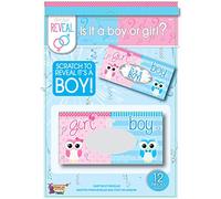 Gender Reveal Anuncio Scratch Off Ticket "It's a Boy!" Lotto TIX (paquete de 12)