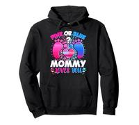 Gender Reveal Mommy Team Rosa o Azul Qué Piensas Sudadera con Capucha
