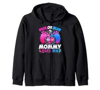 Gender Reveal Mommy Team Rosa o Azul Qué Piensas Sudadera con Capucha